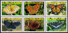 Suriname 2007 Butterflies, Vlinders MNH/**/Postfris  - Suriname