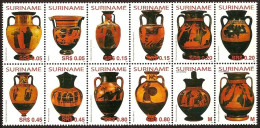 Suriname 2004 Olympic Games Athens - Vasen, Greek Urns, Greek Pottery  MNH/**/Postfris ZBL 1265/1276 - Suriname