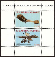 Suriname 2003 Luchtvaart, Aviation 100 Jaar Block MNH/**/Postfris ZBL 1226 - Suriname