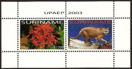 Suriname 2003 UPAEP Poema Blok MNH/**/Postfris Cat, Puma ZBL 1216 - Suriname