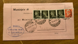 LUOGOTENENZA - GAVARDO * BRESCIA * 10/11/45 Su Rara  Affrancatura Tariffa L.1 - LETTERA APERTA PER GARGNANO - Marcophilie