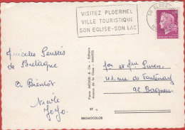 FRANCIA - France - 1968 - 0,30F Marianne De Cheffer - Carte Postale - Ploërmel, Multivues - Viaggiata Da Ploërmel Per Ba - 1967-1970 Marianna Di Cheffer