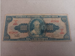 Billete De Brasil De 1000 Cruzeiros, Año 1966 - Brazilië