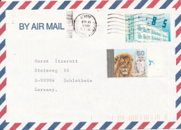 Israel Air Mail Cover Sent To Germany 2-6-1994 Topic Stamps - Luchtpost