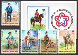 Central Africa MNH Set And SS - Us Independence