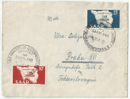 Saar Sarre France Germany Deutschland Mi.260/61 On Cover With First Day Cancel 1948 FDC - FDC