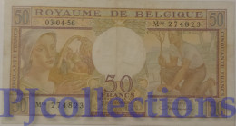 BELGIUM 50 FRANCS 1956 PICK 133b VF - 50 Francs