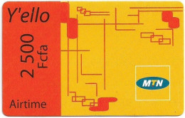 Cameroon - MTN - Airtime Y'ello, GSM Refill 2.500FCFA, Used - Cameroun