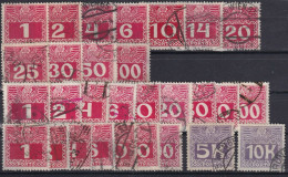 AUSTRIA 1908/13 - Canceled - ANK 34-44, 34x-44x, 34y-40y, 44y, 45, 46 - Complete Set! - PORTO - Taxe