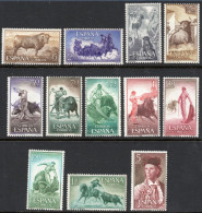 Spain 1960 Corrida 16 Values MNH Bull, Matador, Picadores, Banderollieros, Pamplona, Sevilla - Autres & Non Classés