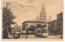 D-16436  MAINZ : Gutenbergplatz Und Dom ( Tram) - Mainz