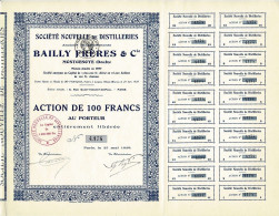 Titre De 1928 - Sté Nouvelle De Distilleries - Anciens Etablissements Bailly Frères & Cie à Montgesoye - EF - Rusland