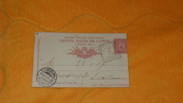 CARTE POSTALE ANCIENNE DE 1893../ CACHET OZIERI SASSARI ITALIE POUR DRESDEN..+ TIMBRE ENTIER - Postwaardestukken