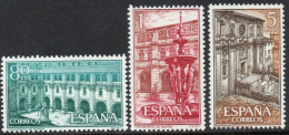 Spain 1960 Cloister Samos 3 Values MNH - Abdijen En Kloosters