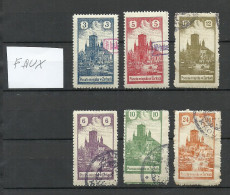 FAUX Poland Polska 1918 Local Post ZARKI Michel 1 - 9 FAKE Fälschungen O - Used Stamps