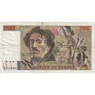 France, 100 Francs, Delacroix, 1987, X.120, TB, Fayette:69.11, KM:154c - 100 F 1978-1995 ''Delacroix''