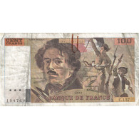 France, 100 Francs, Delacroix, 1990, C.137, B+, Fayette:69bis.1a, KM:154d - 100 F 1978-1995 ''Delacroix''