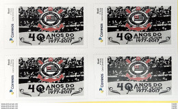 PB 98 Brazil Personalized Stamp Corinthians 40 Years Of Fasting Football Soccer Adhesive 2018 Block Of 4 - Personalisiert