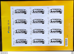 PB 94 Brazil Personalized Stamp TV Brasil Animada Communication Adhesive 2018 Sheet G - Personalisiert