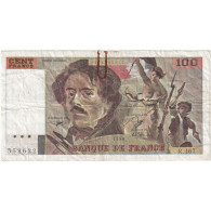 France, 100 Francs, Delacroix, 1990, R.167, B+, Fayette:69bis.2b, KM:154e - 100 F 1978-1995 ''Delacroix''
