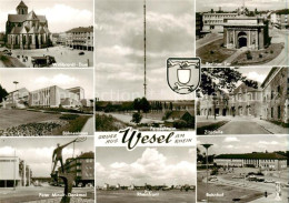 73871472 Wesel  Rhein Willibrordi Dom Buehnenhaus Peter Minuit Denkmal Fernsehtu - Wesel