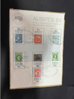 19-1-2024 (1 X 34) Australia - ( 26 X 21 Cm) Aussipex 84 (stamp Bloc On Paper) - Hojas Bloque