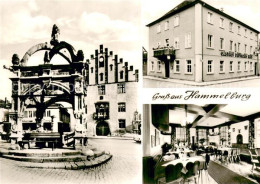 73730442 Hammelburg Gasthof Deutsches Haus Gastraum Brunnen Hammelburg - Hammelburg