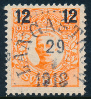 Sweden Suède Sverige: Facit 100, 12/25ö Orange Provisional, LÅNGASTRÖM Cancel (DCSV00465) - 1910-1920 Gustaf V