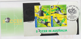 Australia 2006 Soccer In Australia Miniature Sheet,FDC - Marcofilie