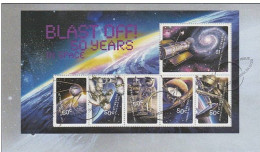 Australia 2007 Blast Off 50 Years In Space Souvenir Sheet FDC - Poststempel
