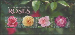 AUSTRALIA - USED 2022 $4.40 Australian Bred Roses Souvenir Sheet - Oblitérés