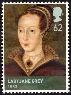 GREAT BRITAIN 2009 QEII 62p Multicoloured, Kings & Queens-Lady Jane Grey SG2928 FU - Gebraucht