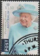 AUSTRALIA - USED 2022 $3.50 Queen Elizabeth II Platinum Jubilee, International - Usati