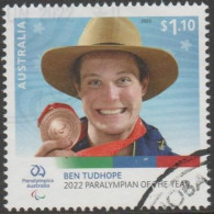 AUSTRALIA - USED 2022 $1.10 Paralympian Of The Year - Ben Tudhope - Oblitérés