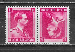 KP22**  Leopold III Col Ouvert - Bonne Valeur - MNH** - LOOK!!!! - Tete Beche  [KP] & Interpannelli [KT]