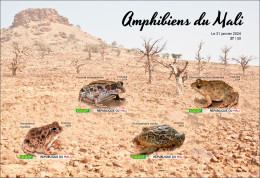 MALI 2024 IMPERF M/S 4V - AMPHIBIENS AMPHIBIANS - FROG FROGS TOAD TOADS GRENOUILLE GRENOUILLES - MNH - Rane