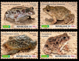 MALI 2024 SET 3V - AMPHIBIENS AMPHIBIANS - FROG FROGS TOAD TOADS GRENOUILLE GRENOUILLES - MNH - Rane