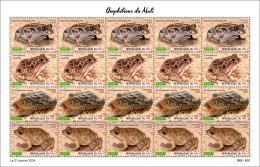 MALI 2024 FULL SHEET - AMPHIBIENS AMPHIBIANS - FROG FROGS TOAD TOADS GRENOUILLE GRENOUILLES - MNH - Rane