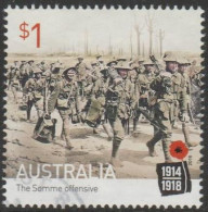 AUSTRALIA - USED 2016 $1.00 Century Of WWI 1916: Somme Offensive - Soldiers - Usati