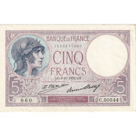 France, 5 Francs, Violet, 1932, C.50544, SUP+, Fayette:3.16, KM:72d - 5 F 1917-1940 ''Violet''