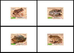 MALI 2024 SET OF 4 DELUXE PROOF - AMPHIBIENS AMPHIBIANS - FROG FROGS TOAD TOADS GRENOUILLE GRENOUILLES - Rane