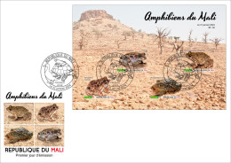 MALI 2024 FDC IMPERF M/S 4V - AMPHIBIENS AMPHIBIANS - FROG FROGS TOAD TOADS GRENOUILLE GRENOUILLES - Rane