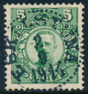 Sweden Suède Sverige 1911: Facit 79, 5ö Green Gustav V, Cancel ESKILSTUNA 2.9.1914, PR/LYX (DCSV00467) - 1910-1920 Gustaf V