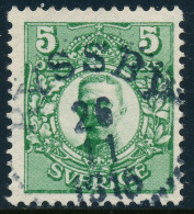 Sweden Suède Sverige 1911: Facit 79, 5ö Green Gustav V, Cancel RYSSBY 26.11.1915, PRAKT (DCSV00469) - 1910-1920 Gustaf V