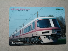 T-608 - JAPAN, Japon, Nipon, Carte Prepayee, Prepaid Card, CARD, RAILWAY, TRAIN, CHEMIN DE FER - Trains