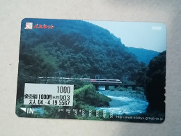 T-611 - JAPAN, Japon, Nipon, Carte Prepayee, Prepaid Card, CARD, RAILWAY, TRAIN, CHEMIN DE FER - Trains