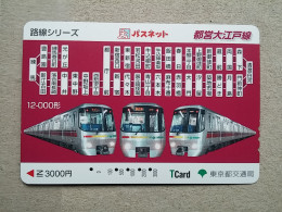 T-612 - JAPAN, Japon, Nipon, Carte Prepayee, Prepaid Card, CARD, RAILWAY, TRAIN, CHEMIN DE FER - Treinen