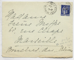 FRANCE PAIX 65C PERFORE C.L LETTRE SANS ENTETE T04 REMIREMONT GARE 1938 VOSGES - Briefe U. Dokumente