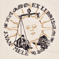 Ex Libris J. Van Mele - Sonne Exlibris Ex-libris Ex Libris Bookplate - Bookplates