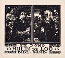 Ex Dono Hulin De Loo 1946 - Exlibris Ex-libris Ex Libris Bookplate - Bookplates